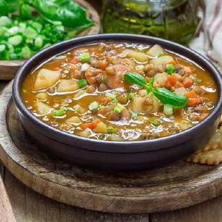 Рагу из овощей и чечевицы