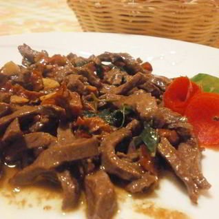 Рагу из сердца с вялеными помидорами