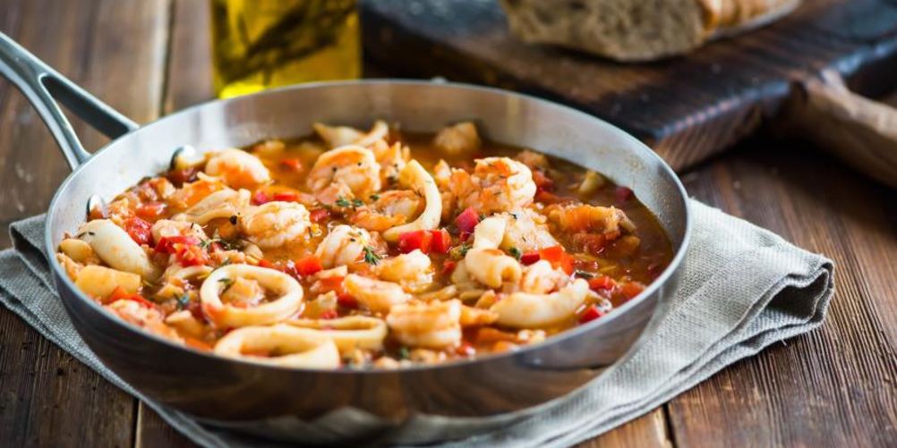 Рецепт рагу из трески и морепродуктов