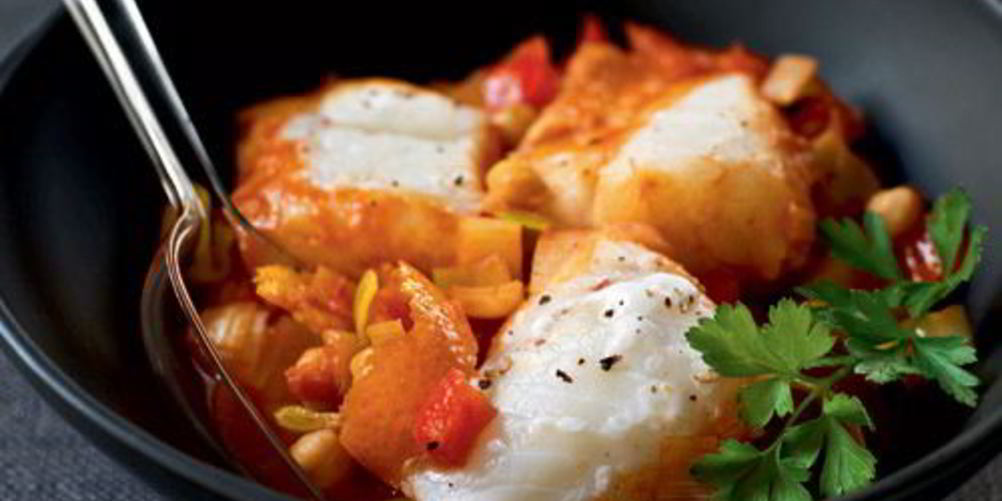 Рецепт рагу из трески с помидорами