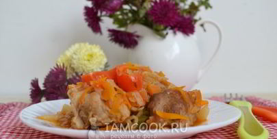 рагу овощное с мясом в мультиварке