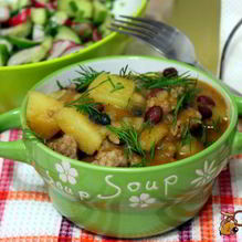 Рецепт Рагу с домашними колбасками и фасолью