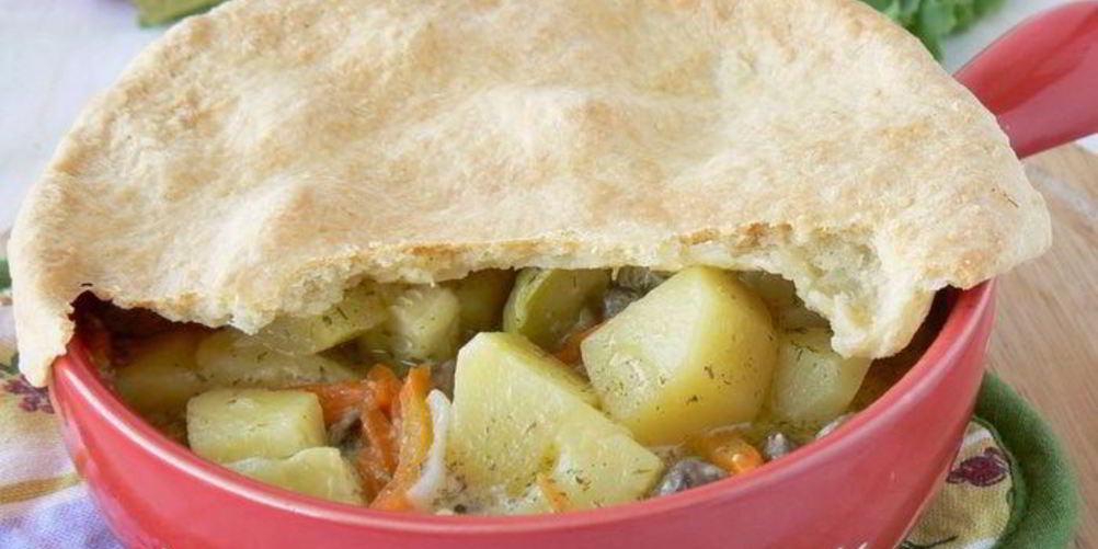 Рецепт рагу с куриными сердцами под крышечкой