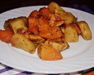 Рагу с курицей в мультиварке