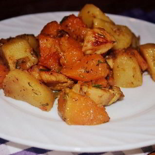 Рагу с курицей в мультиварке