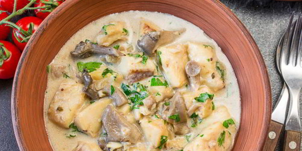 Рецепт рыбное рагу с вешенками