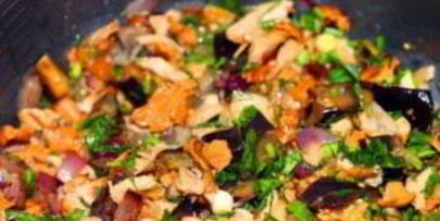 вегетарианское рагу из баклажанов