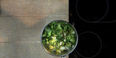 зеленое картофельное рагу