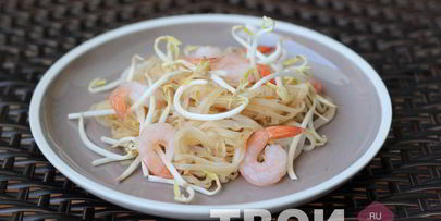 рисовая лапша с креветками