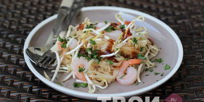 рисовая лапша с креветками