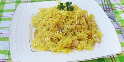 рисовый гарнир с айвой