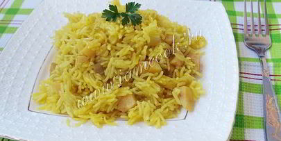 рисовый гарнир с айвой