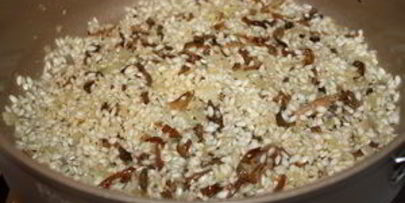 ризотто с лисичками