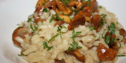 ризотто с лисичками