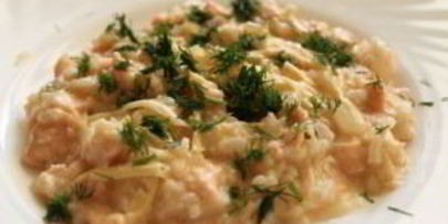 ризотто с семгой