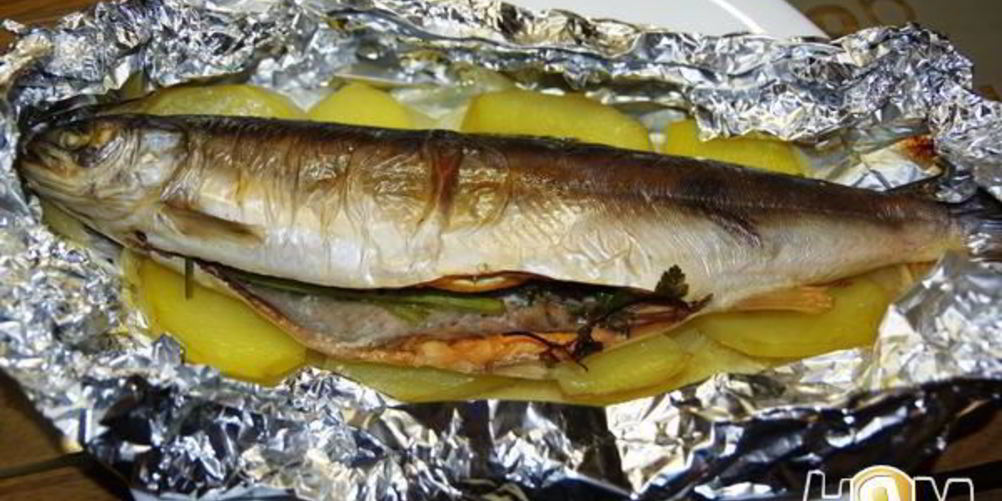 Рецепт дикий голец, запеченный в фольге