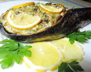 Фаршированная запеченная скумбрия Праздничная