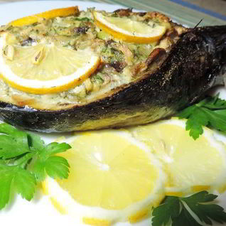 Фаршированная запеченная скумбрия Праздничная