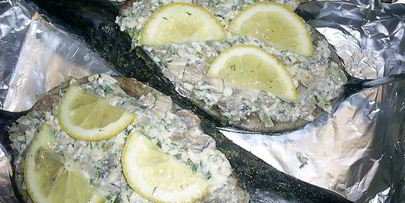 фаршированная запеченная скумбрия праздничная