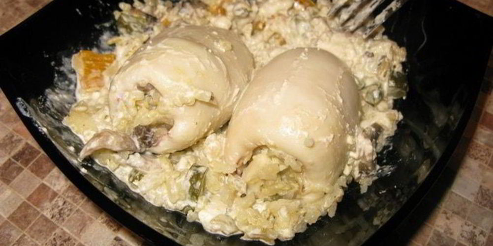 Рецепт фаршированные кальмары