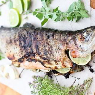 Форель на мангале