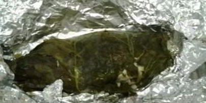 форель речная запеченная в листьях хрена