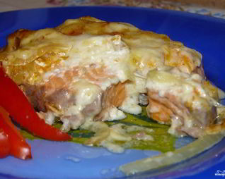 Форель со сливками в духовке