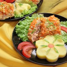 Рецепт Горбуша под классическим маринадом и яичной заливкой