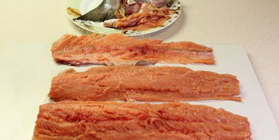 горбуша под классическим маринадом и яичной заливкой