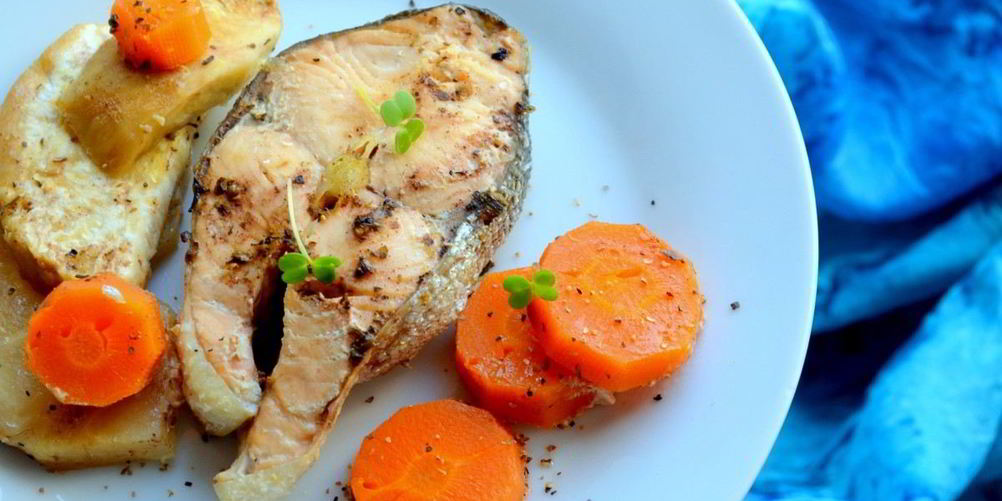 Рецепт горбуша с корневым сельдереем и соком лайма