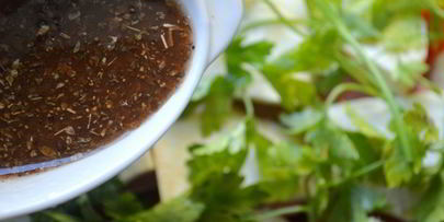 горбуша с корневым сельдереем и соком лайма