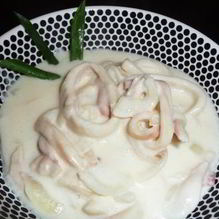 Рецепт Кальмары в сливочном соусе