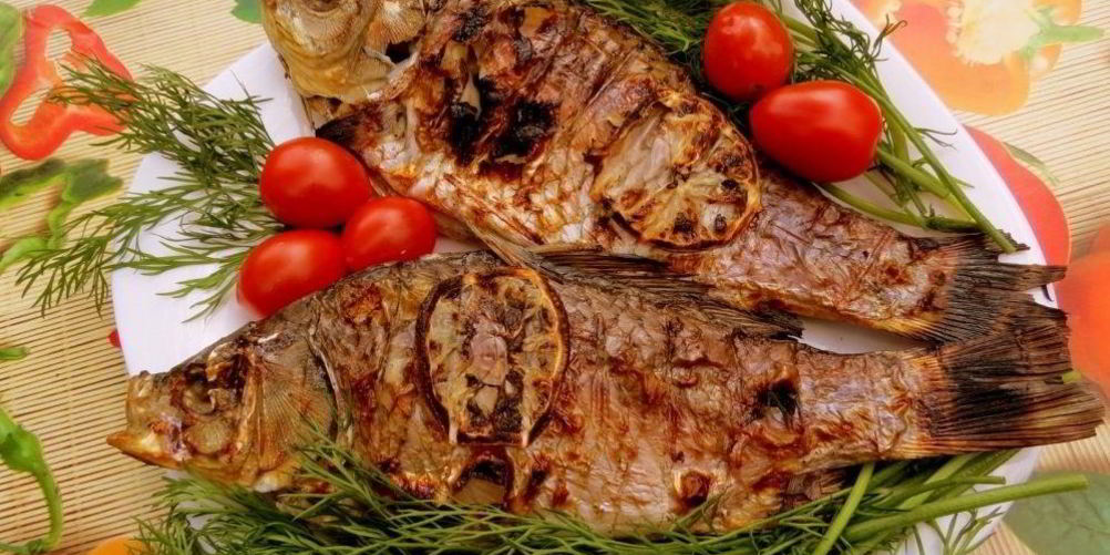 Рецепт карась на углях