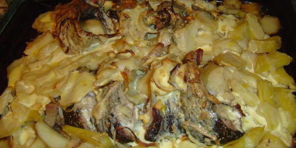 Рецепт карп запеченный в сметане