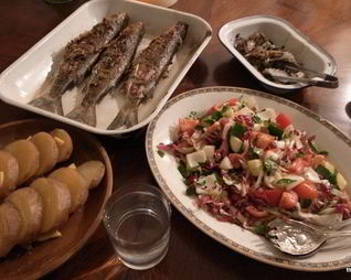 Кефаль на мангале