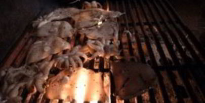 кефаль на мангале