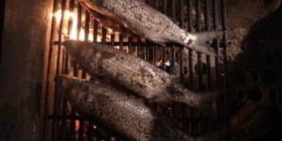 кефаль на мангале