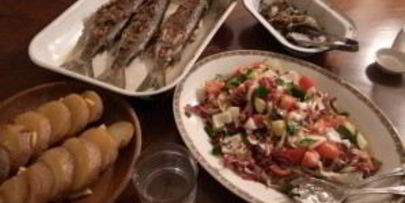 кефаль на мангале