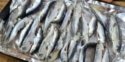 килька, запеченная в духовке