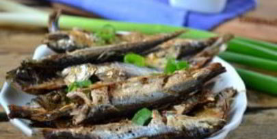 килька, запеченная в духовке