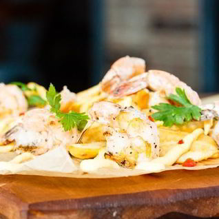 Креветки на открытом огне