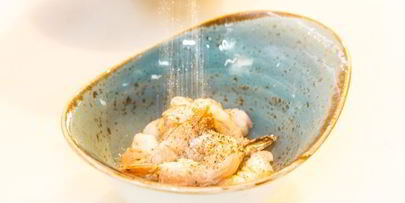 креветки на открытом огне