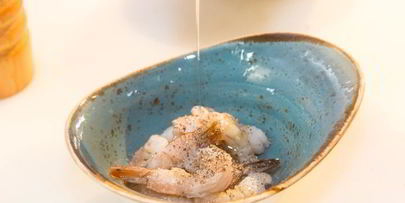 креветки на открытом огне