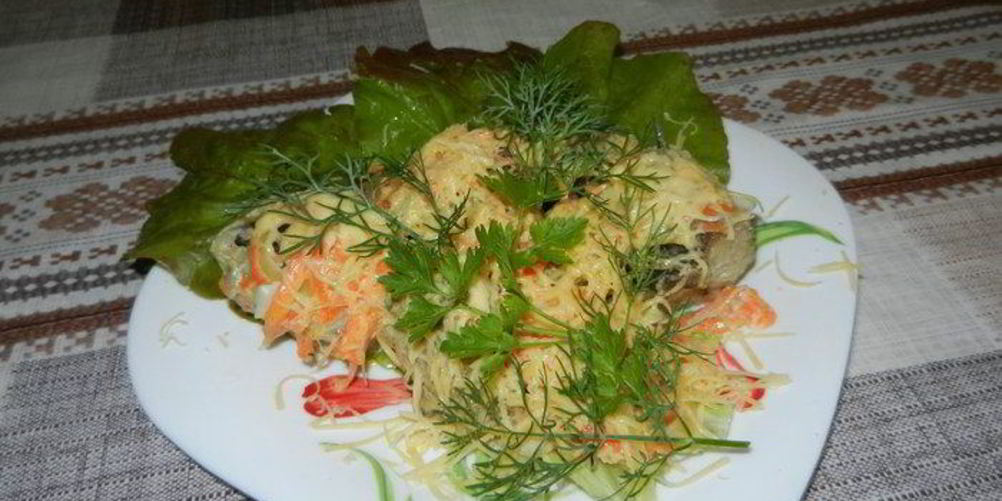 Рецепт минтай на подушке