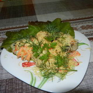 Минтай на подушке