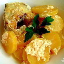 Рецепт Минтай в духовке с картофелем