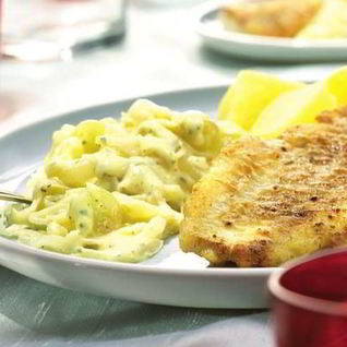 Морской окунь с квашеной капустой