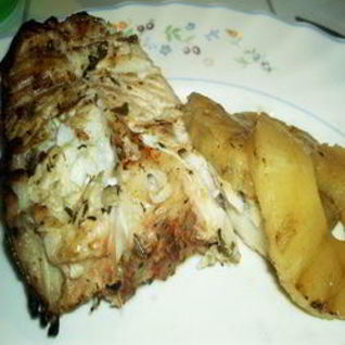 Палтус на гриле