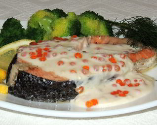 Рыба, тушеная в сливках