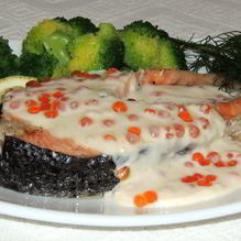 Рецепт Рыба, тушеная в сливках